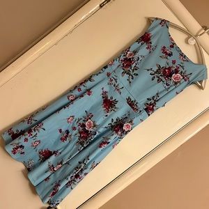 OWIN Beautiful baby blue sleeveless dress with tie back-2X-Worn Once